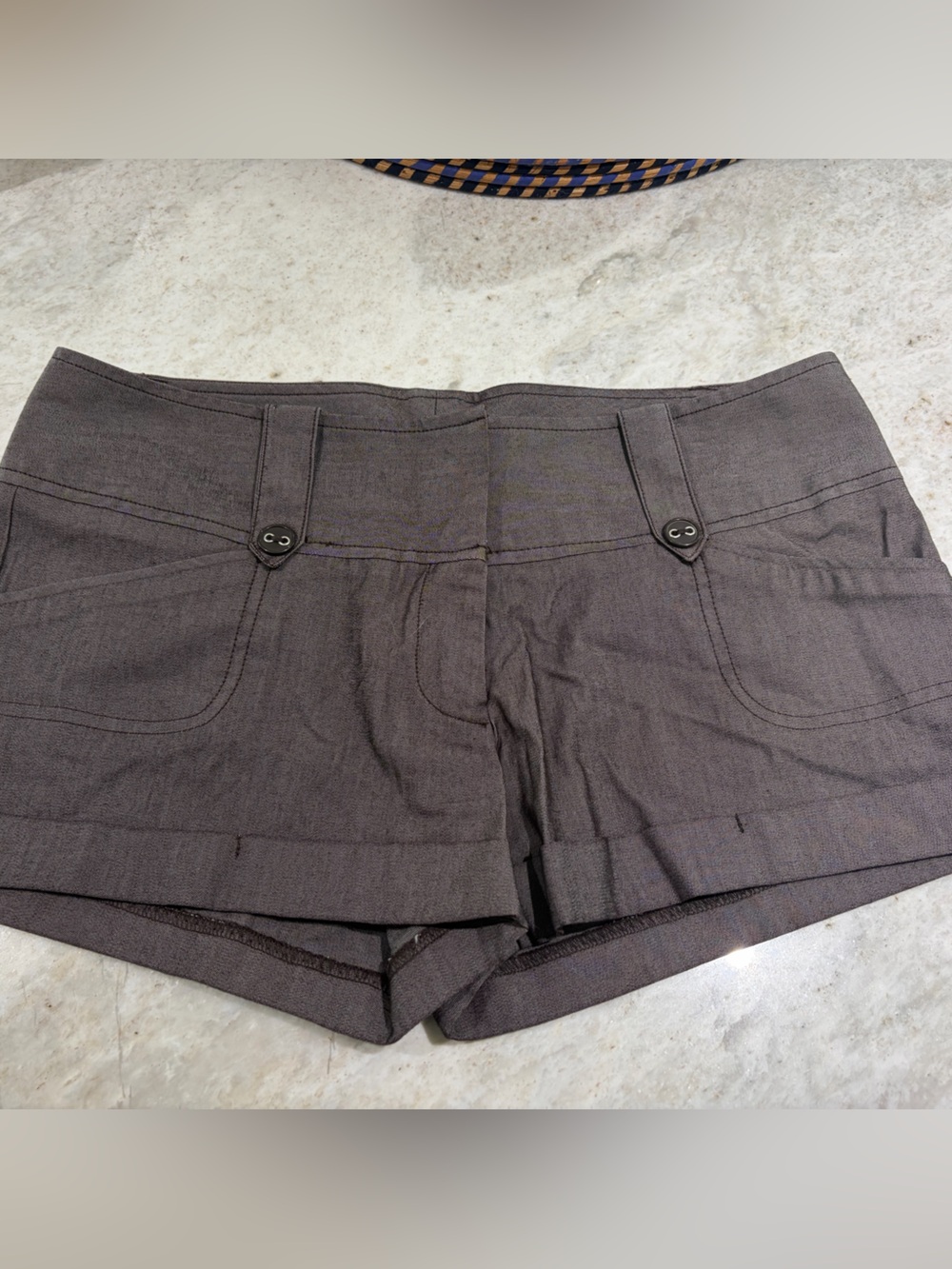 VTG Y2K Charlotte Russe Gray Mini Shorts Size 11